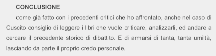 Demontis - Conclusioni